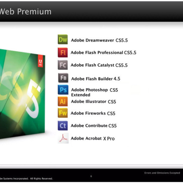 Adobe CS5.5 Web Premium for Mac 맥용 영구버전 미개봉 패키지 상업용
