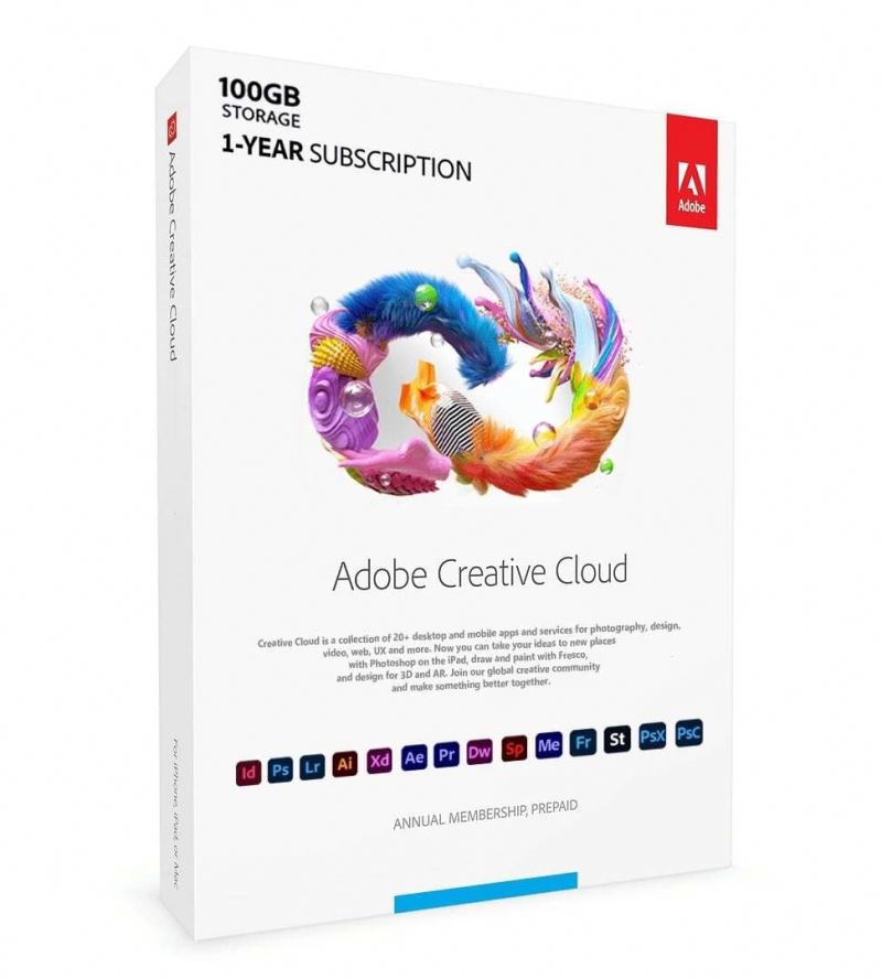 Adob​​e CC 정품 12개월 상환코드 Adob​​e Creative Cloud 20여가지 모든앱 끊김없이 정품사용